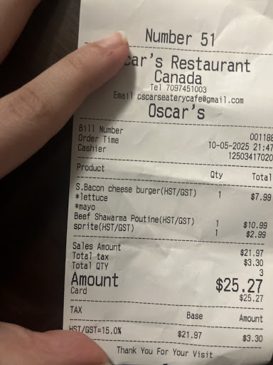 Photo of Oscar’s Eatery & Cafe - 125 Park Ave, Mount Pearl, NL A1N 1J8
